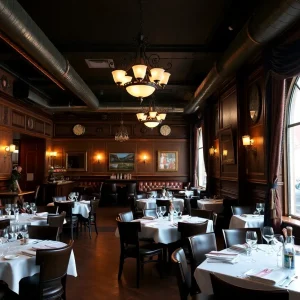 Interior of Triple George Grill with patrons enjoying their meals
