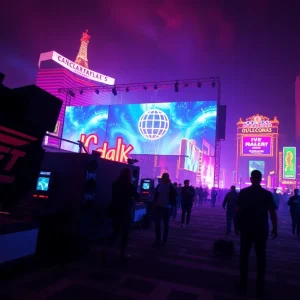 Dystopian themed event setting in Las Vegas