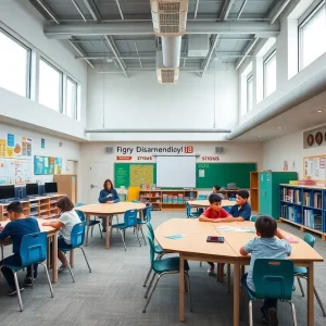 Classroom at WYLEES Middle School