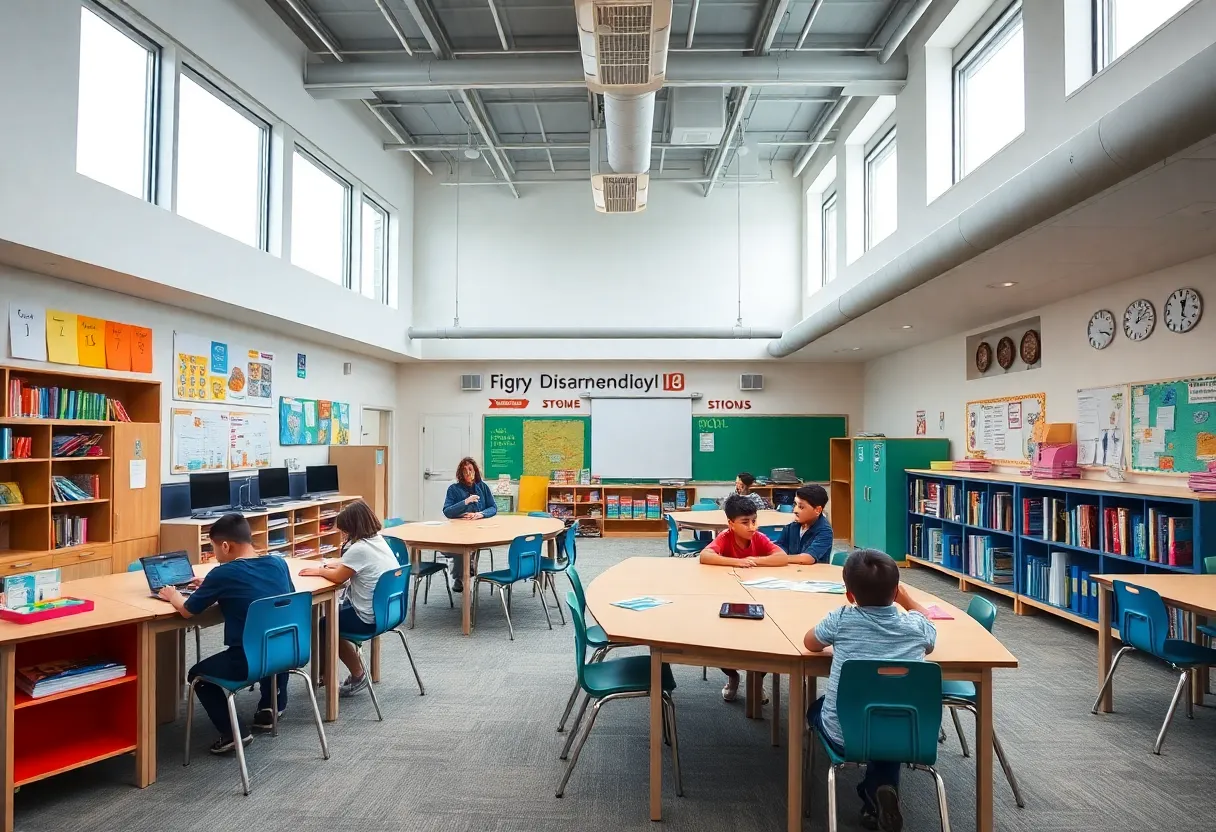 Classroom at WYLEES Middle School