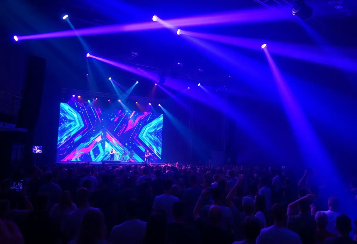 Crowd enjoying a concert at The Sphere in Las Vegas
