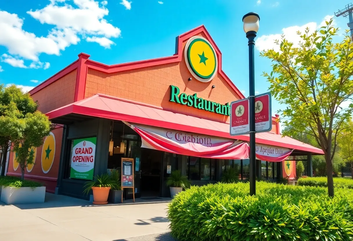 Exterior of Zippy's restaurant during grand opening