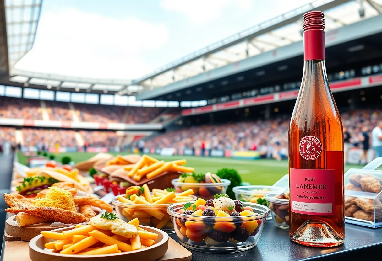 Gourmet food and Raider Rosé at Allegiant Stadium