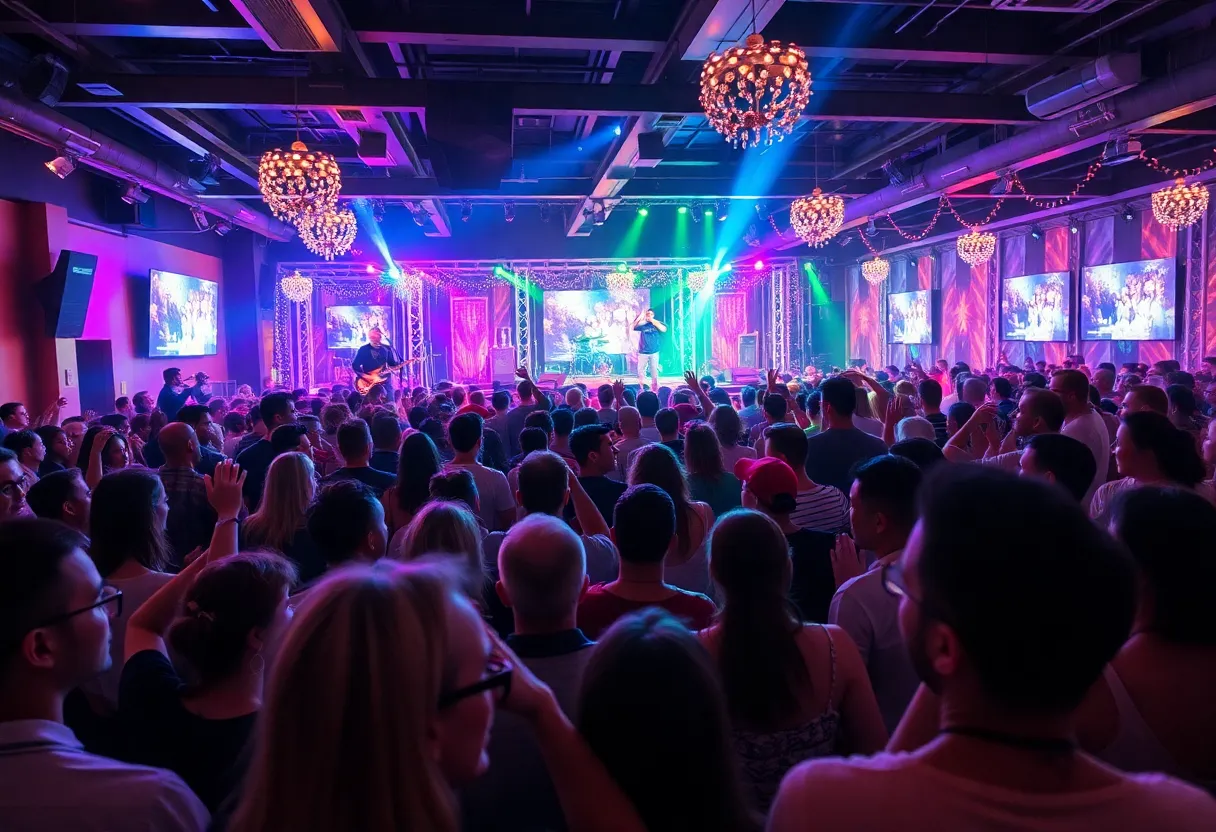 Crowd enjoying Carín León's concert at Las Vegas Sphere