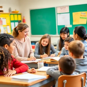 Students and teachers in a classroom demonstrating effective learning practices