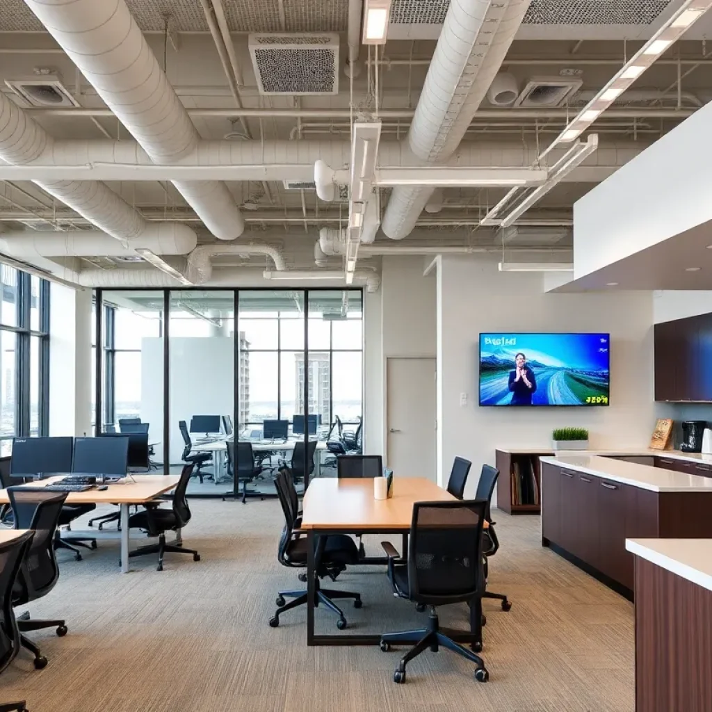 Connected Communications new office interior showcasing modern amenities