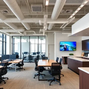 Connected Communications new office interior showcasing modern amenities