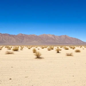 Desert landscape in Las Vegas during a dry monsoon season