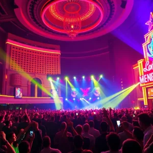 Duran Duran performing at a concert in Las Vegas