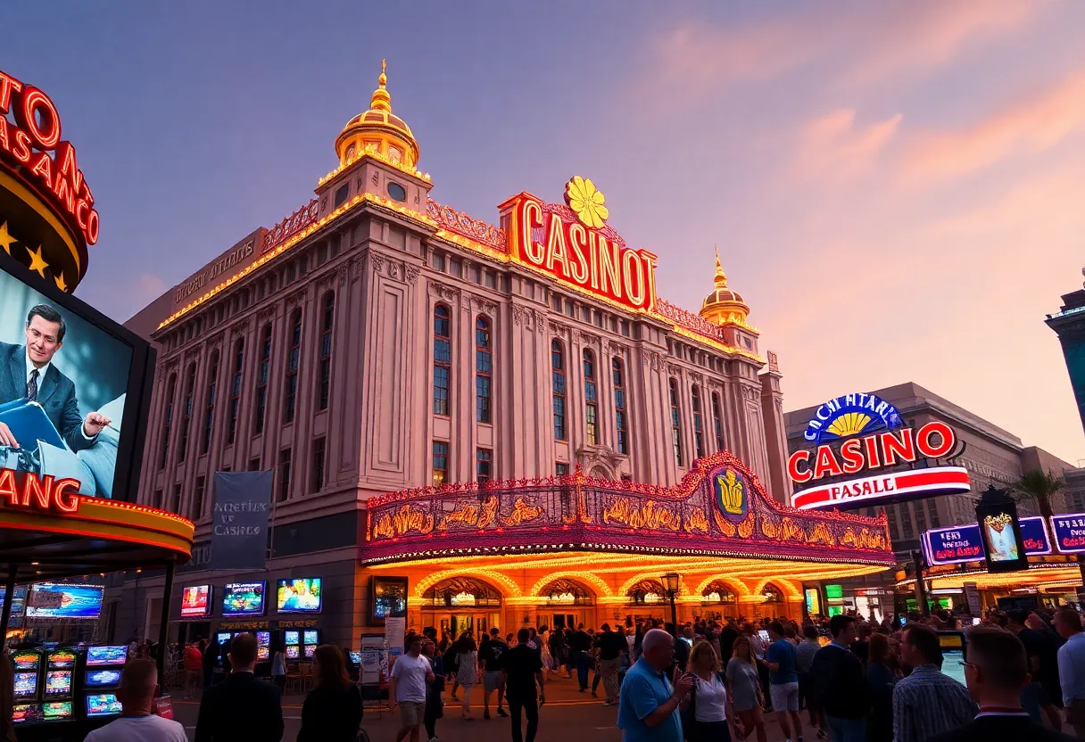 Exterior view of El Cortez Casino showcasing the new expansion and historic architecture