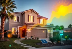 Abstract representation of electricity usage and bills in Las Vegas.