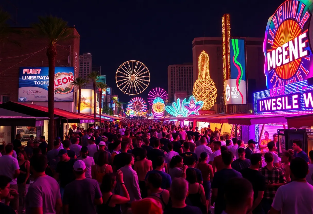 Crowd enjoying live music at Feed The Block Event in Las Vegas