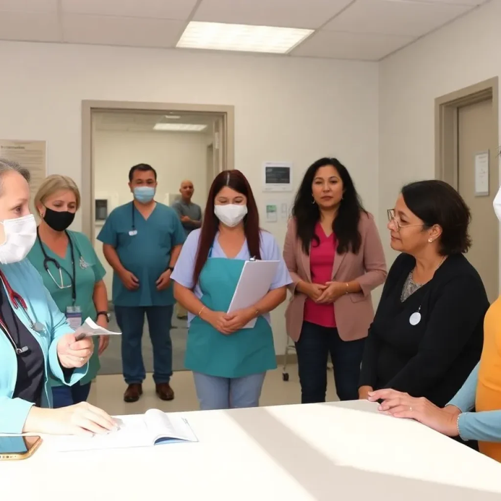 Volunteers assisting patients at VMSN clinic