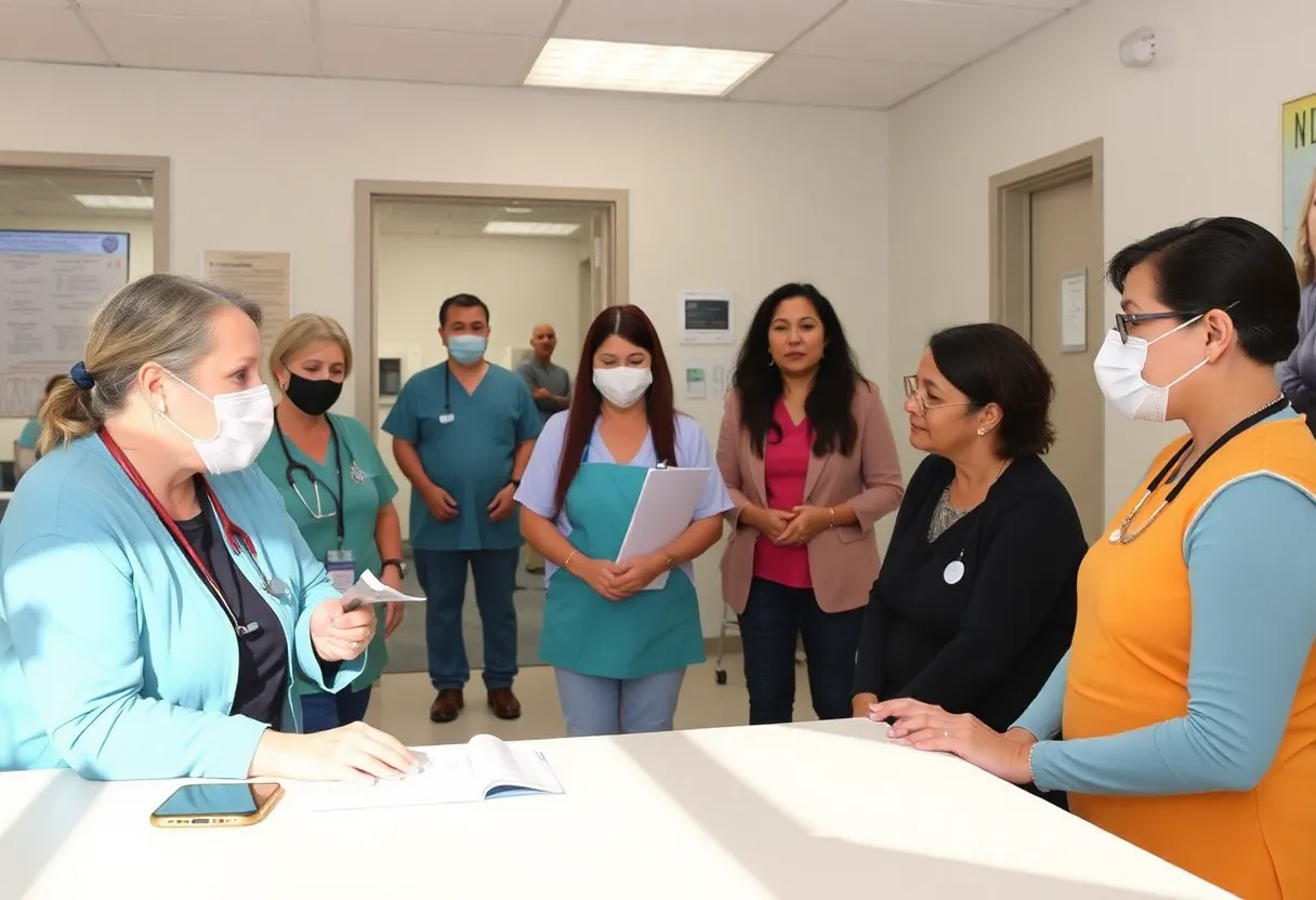 Volunteers assisting patients at VMSN clinic