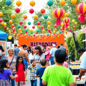 Community members enjoying Hispanic Heritage Month festivities