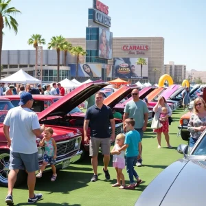Custom cars displayed at the Hot Wheels Legends Tour in Las Vegas