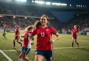 Action shot from an Idaho State women's soccer game