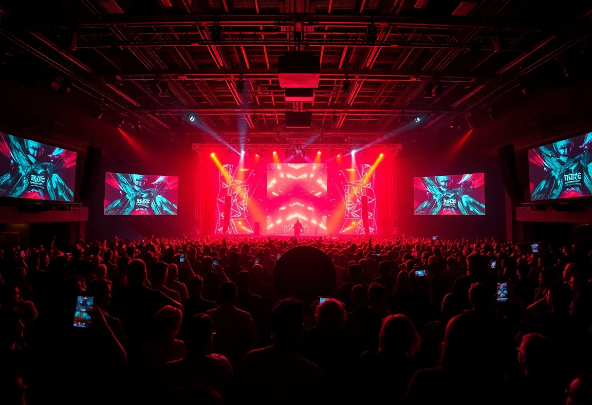Concert crowd enjoying Illenium's Odyssey residency.