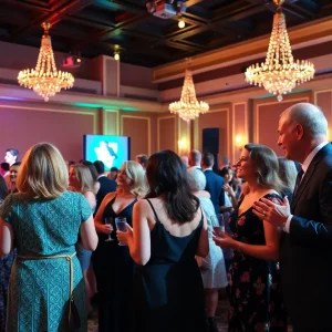 A gathering at the Imagine Dragons Gala supporting pediatric cancer families with warmth and hope.