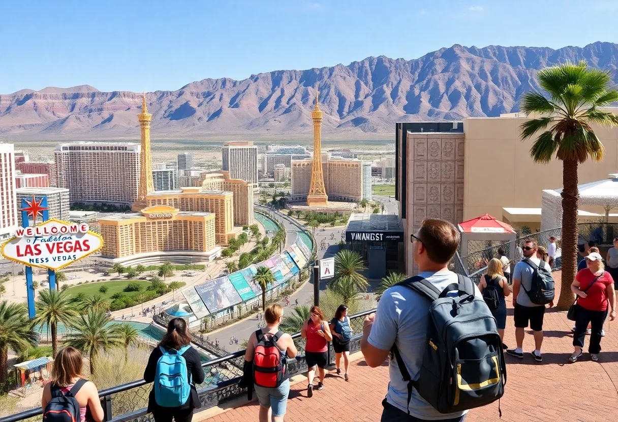 Tourists engaging in adventure activities in Las Vegas.