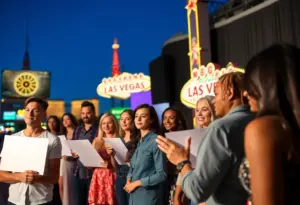 Diverse group of actors auditioning in Las Vegas for casting opportunities