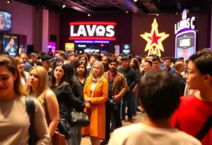 Aspiring actors in line for a casting call in Las Vegas