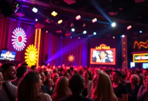 Audience enjoying a comedy show in Las Vegas