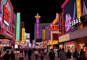 Las Vegas street during the Fabulous 5-Day Sale event