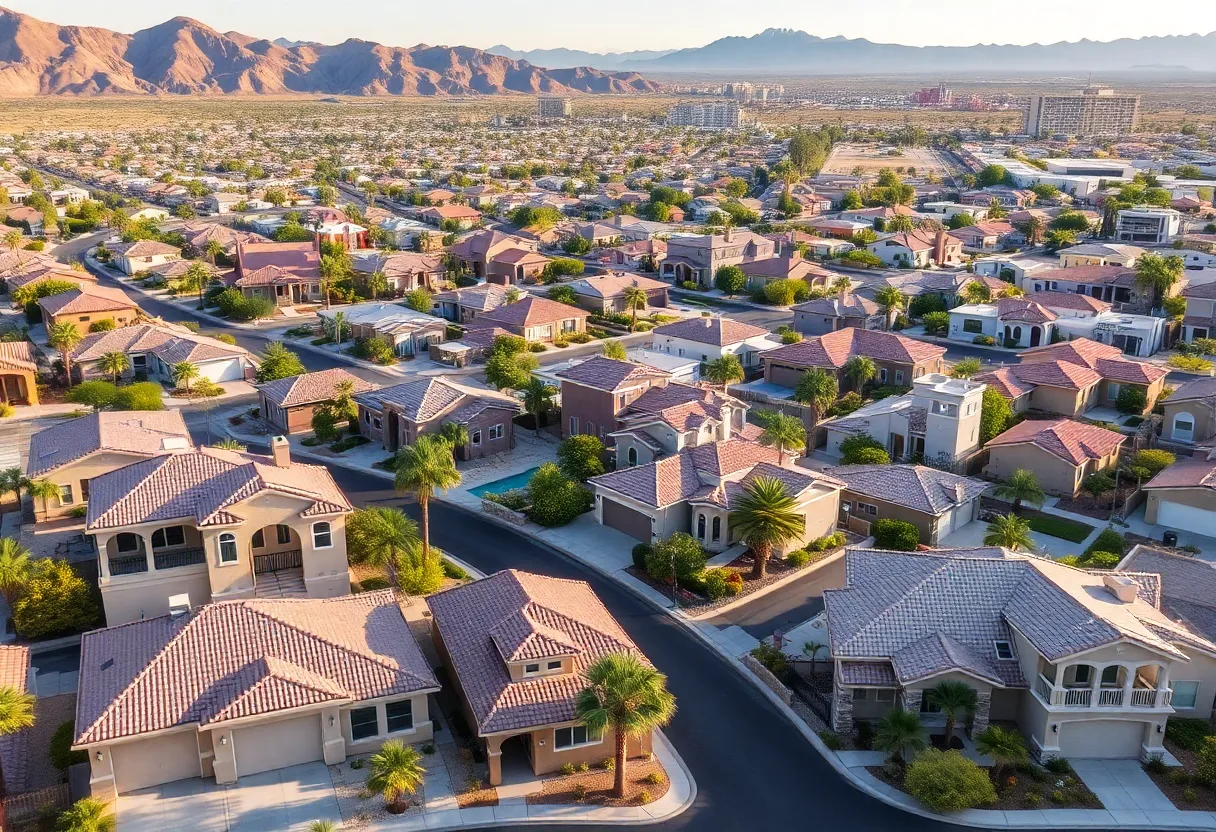 Diverse homes in a Las Vegas neighborhood