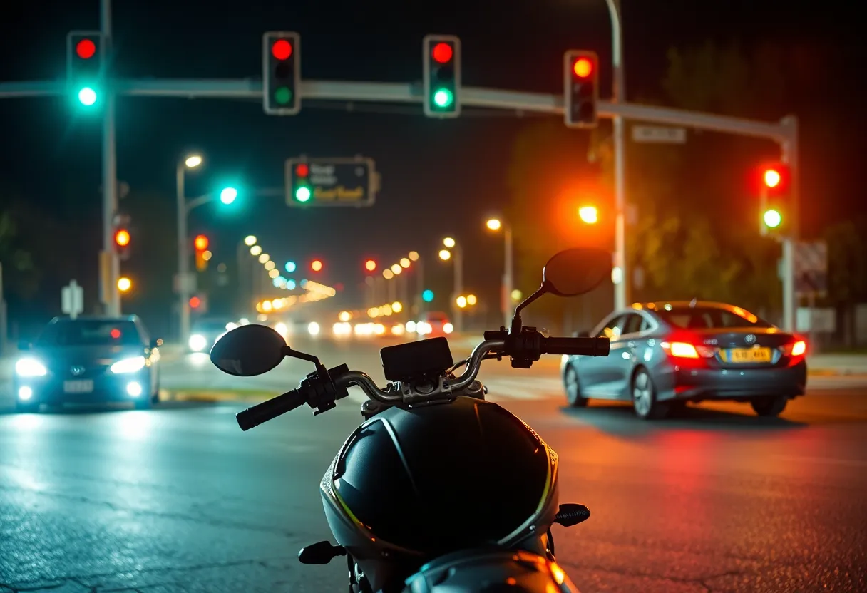 Intersection in Las Vegas where a motorcycle accident occurred