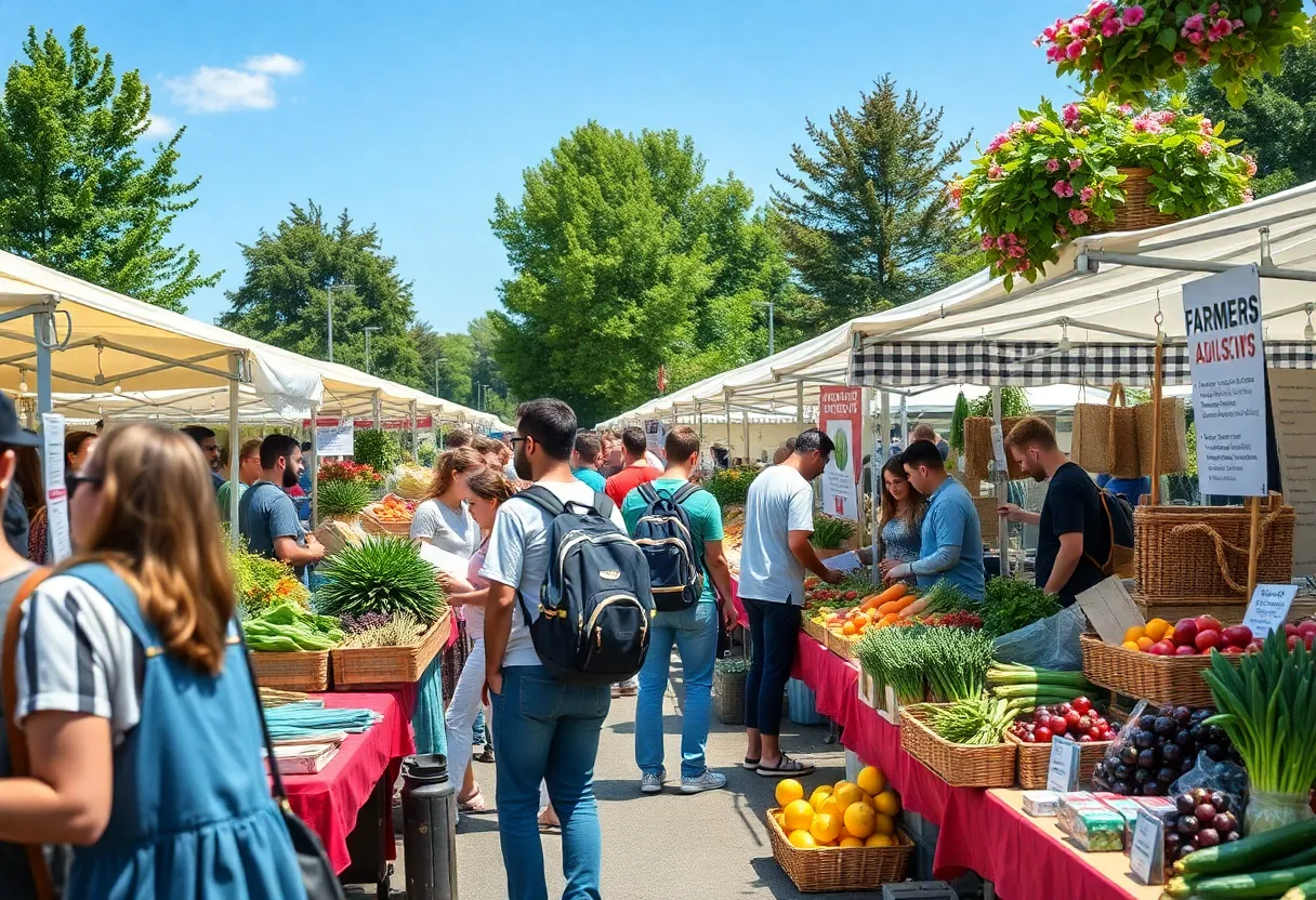 Student vendors at the Las Vegas Farmers Market