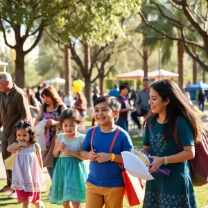 Families enjoying activities at Las Vegas Valley events