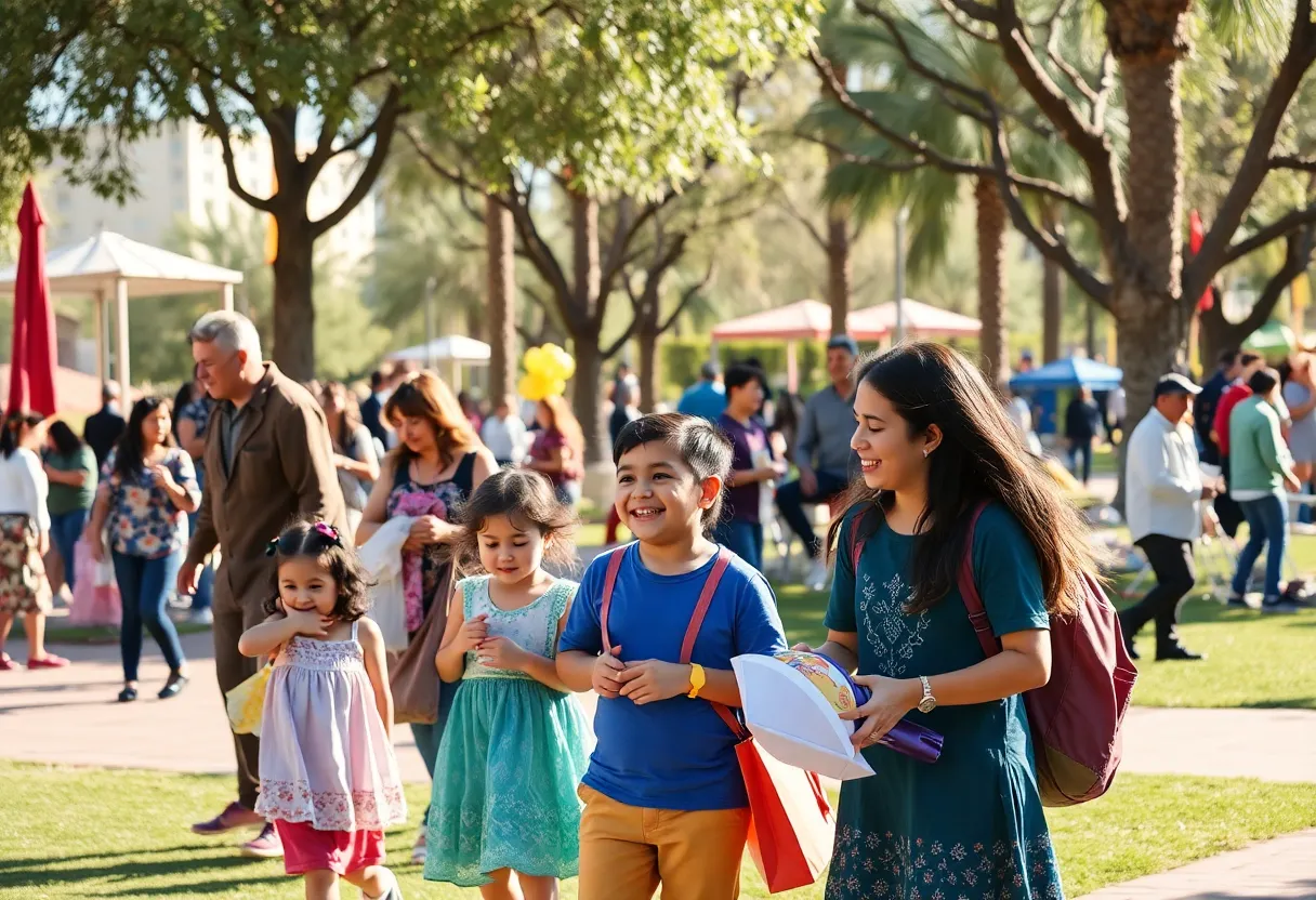 Families enjoying activities at Las Vegas Valley events
