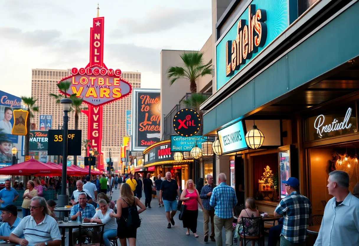 Residents enjoying local dining and entertainment in Las Vegas