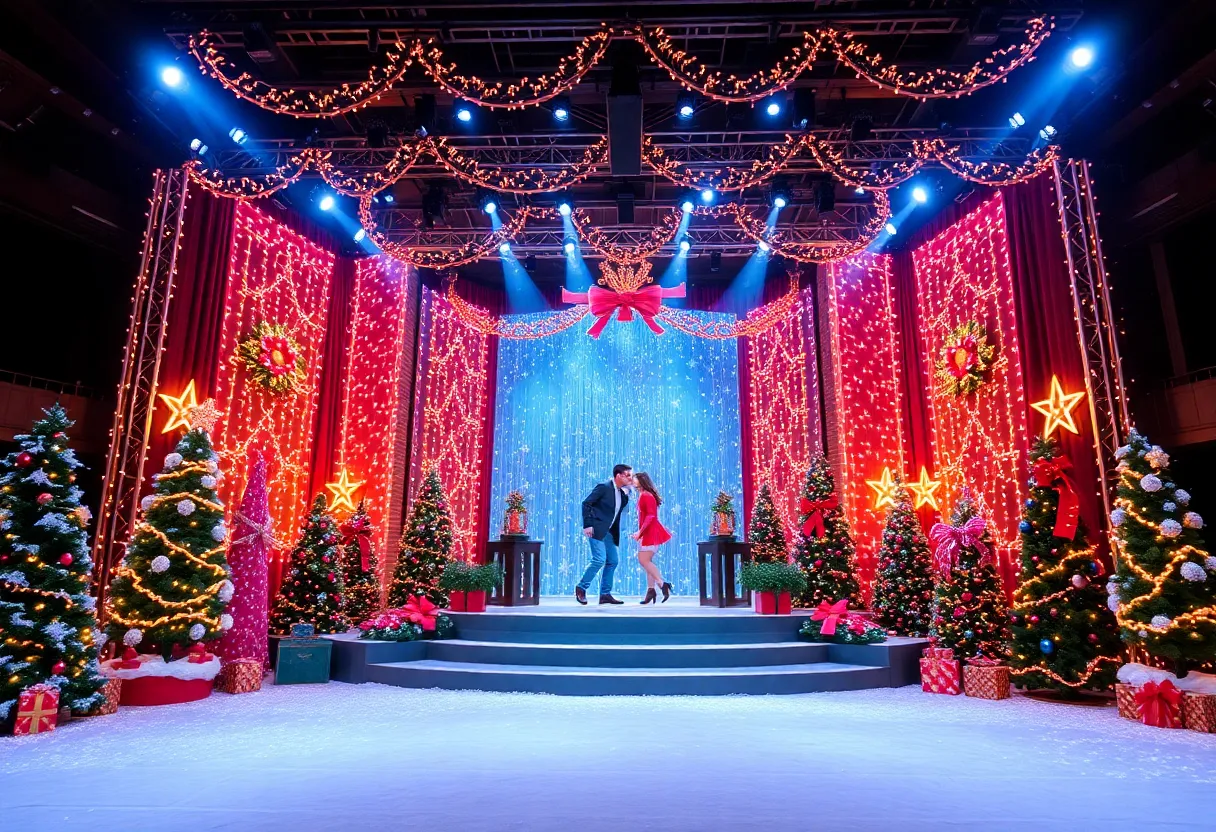 Stage set for Mariah Carey’s holiday residency in Las Vegas.