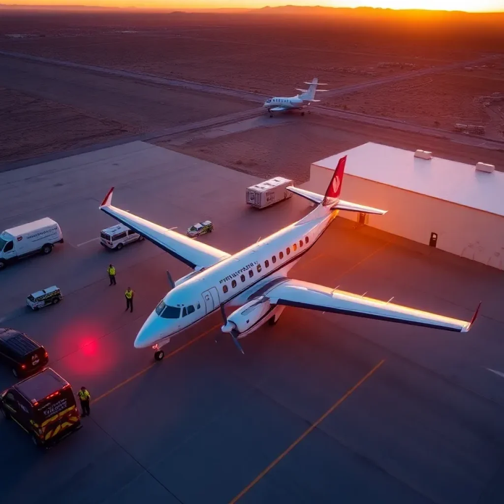 Pilatus PC-12 aircraft at Mercy Air 51 air medical base