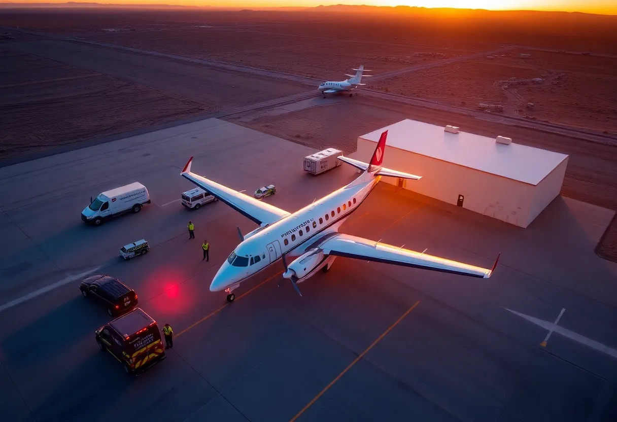 Pilatus PC-12 aircraft at Mercy Air 51 air medical base