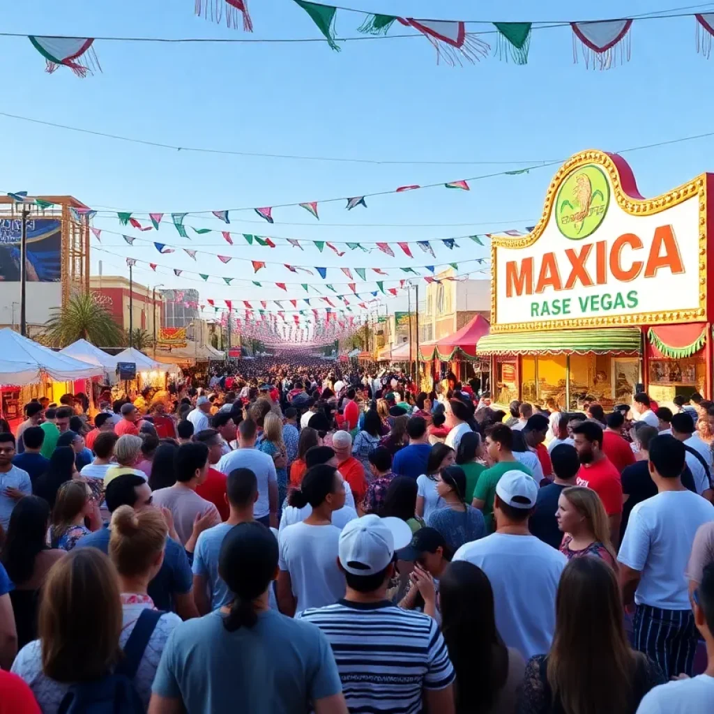 Crowd enjoying the Mexican Independence Day festival in Las Vegas