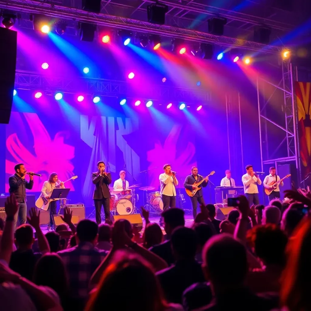 Musicians performing at the Paradice festival in Las Vegas