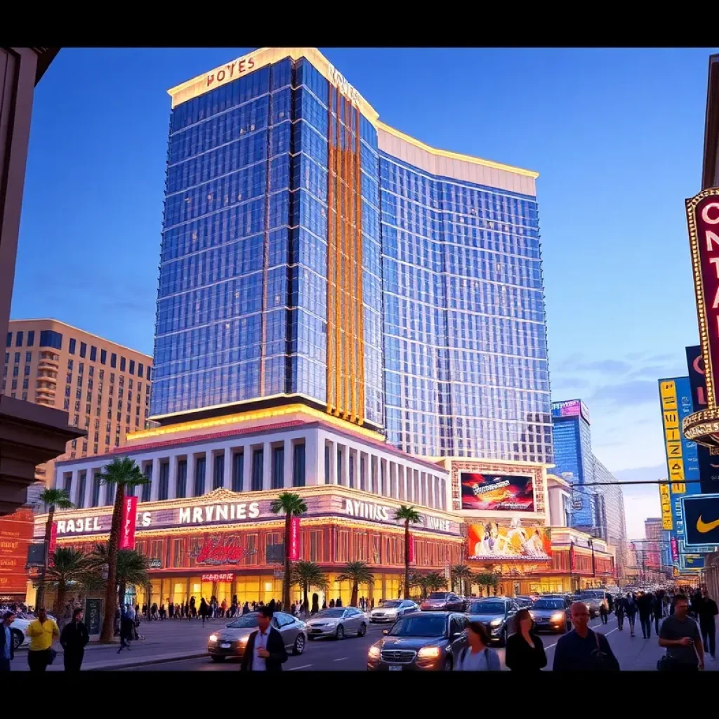 Artistic rendering of the proposed hotel tower in Las Vegas