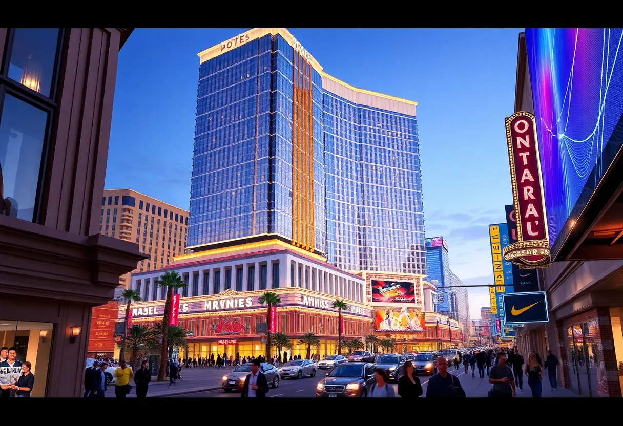 Artistic rendering of the proposed hotel tower in Las Vegas