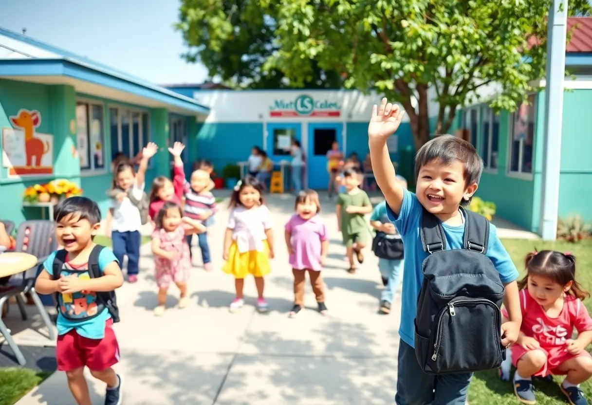 Students at Quannah McCall Elementary School engaged in a learning activity.
