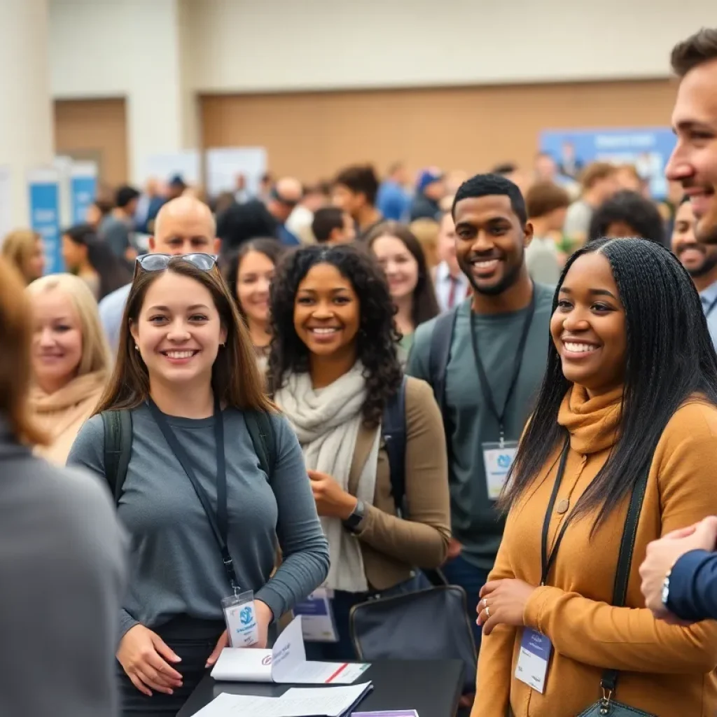 Attendees engaging with employers at the Recovery-Friendly Career Fair in Las Vegas