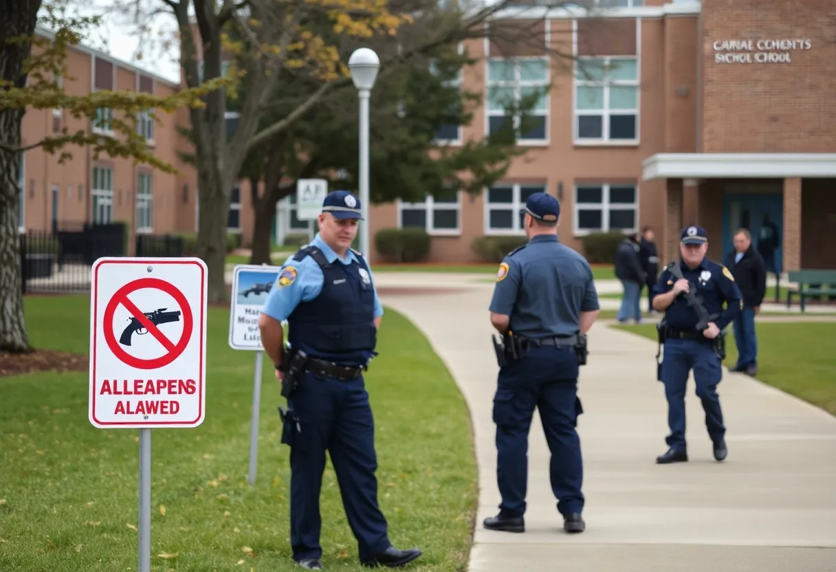 Safety measures at a school campus