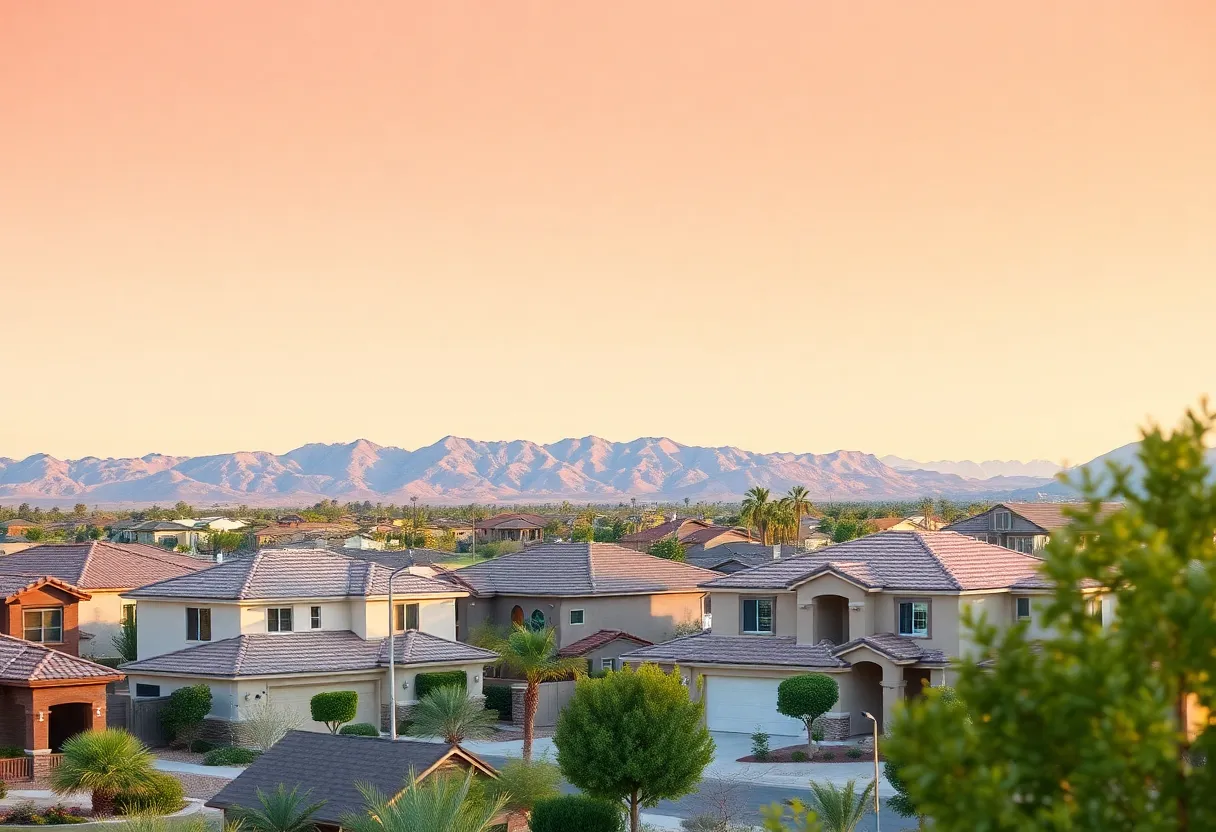 Neighborhood in Southern Nevada showcasing homes and real estate.