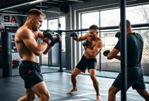 Fighters training at the UFC Performance Institute
