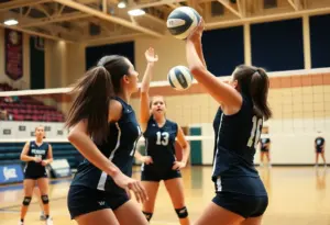 Volleyball action during the UNLV vs Southern Utah match