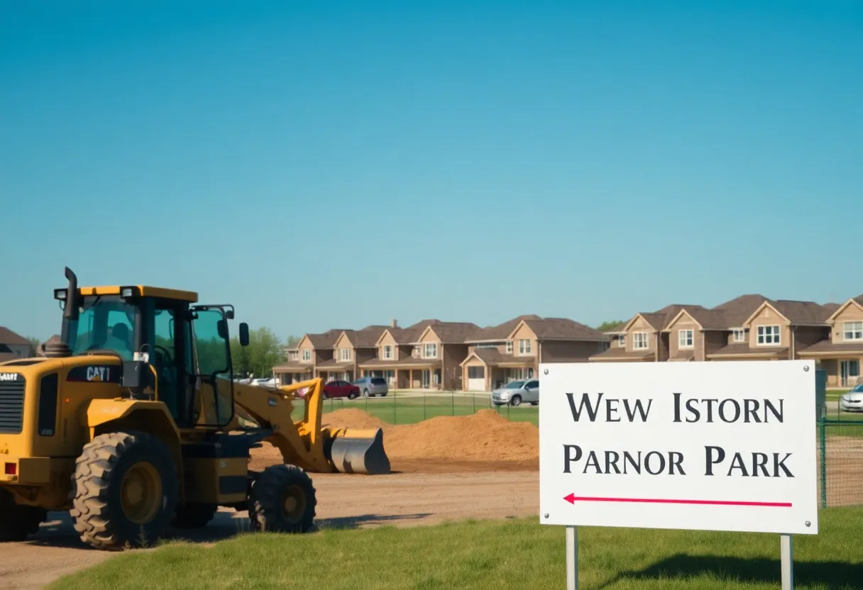 Construction site for new Windsor Park homes