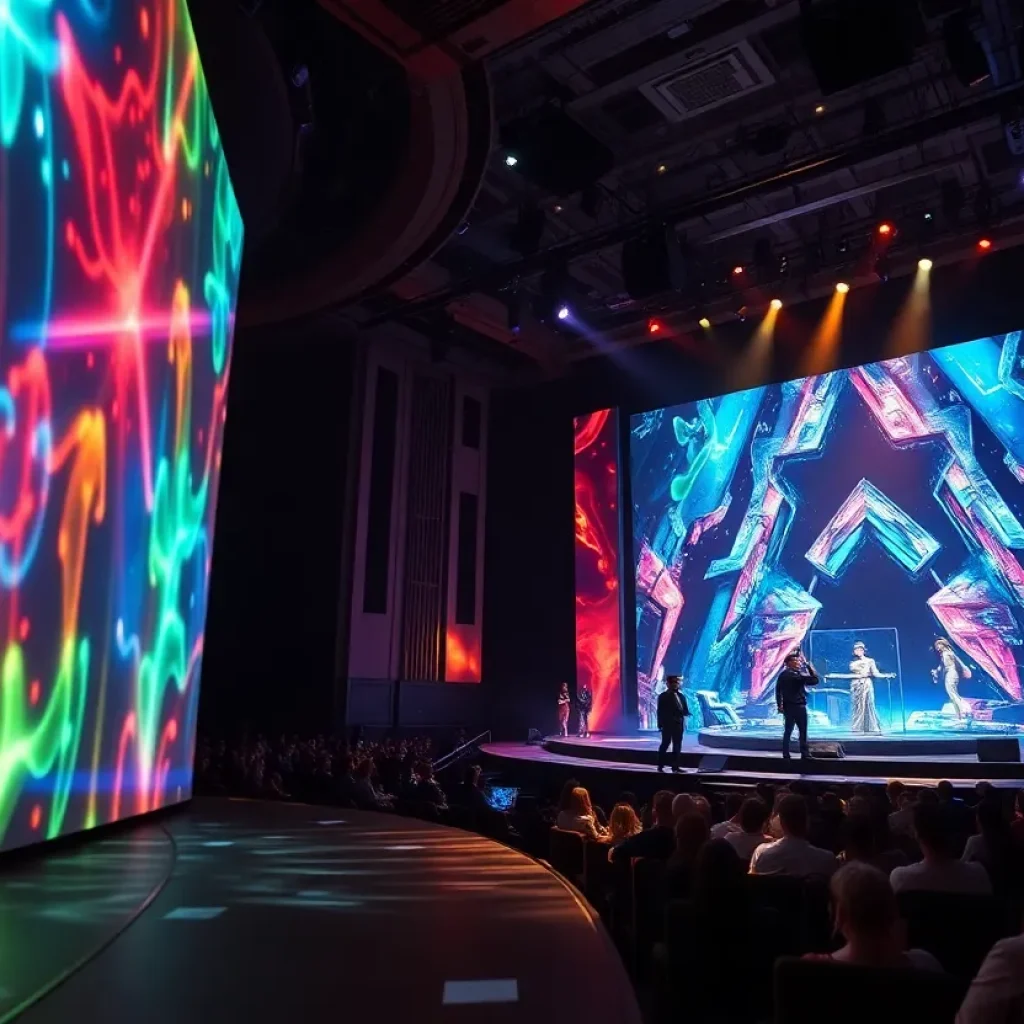 A vibrant scene from the immersive Wizard of Oz production in Las Vegas