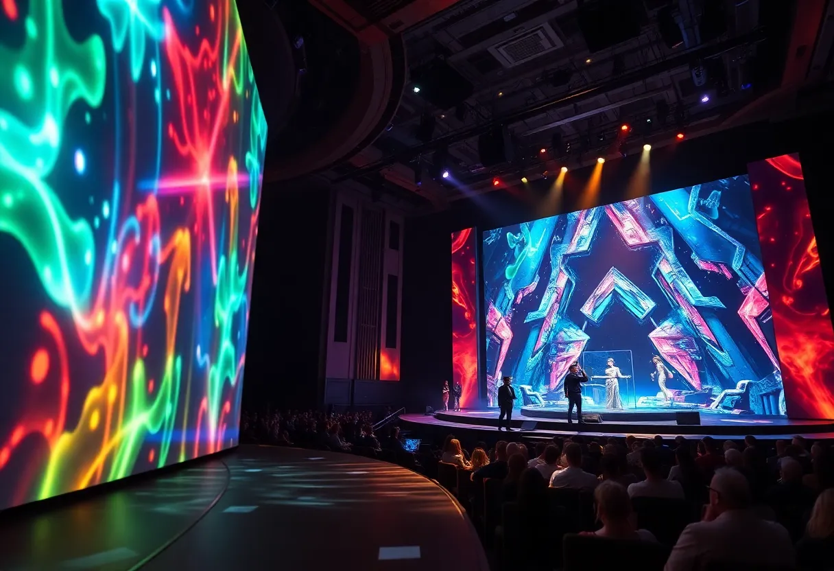 A vibrant scene from the immersive Wizard of Oz production in Las Vegas